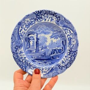 Italian Spode made in England Blue and White Transferware Small Plate